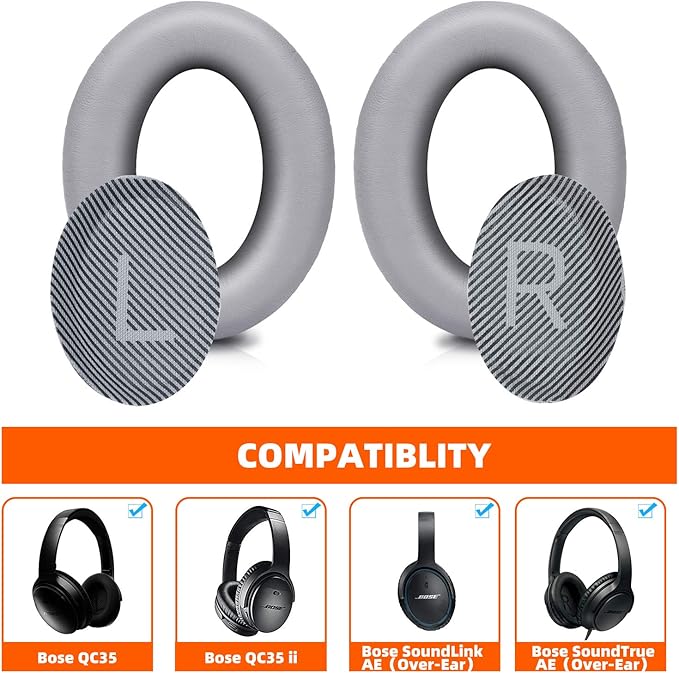 Premium Replacement Ear Pads for Bose QC35 & QC35ii Headphones Made by GEVO- - Image 2