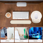 MOSISO Wrist Rest Support for Mouse Pad&Keyboard Set, Circle Curved Ergonomic - Image 7