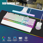 RedThunder K10 Wired Gaming Keyboard and Mouse and Wrist Rest Combo, RGB Backlit - Image 2