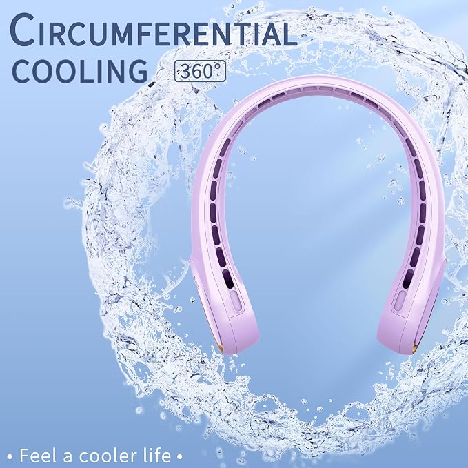 FrSara Neck Fan, Portable Personal Fan Strong Wind, Air Volume, 360° Cooling - Image 5