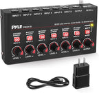 Pyle 6-Channel Wireless BT Streaming Mini Line Mixer by PyleUSA