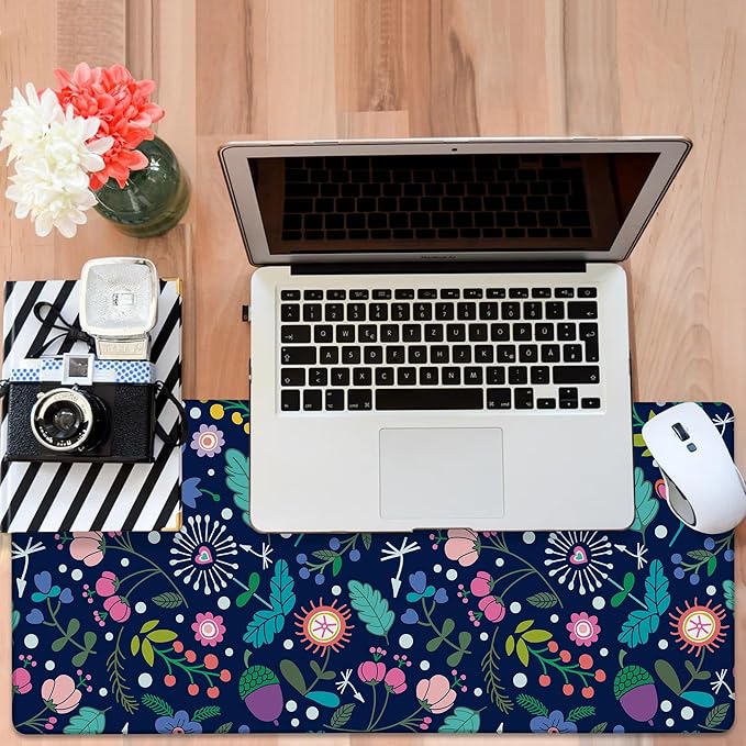 Gaming Desk Pad Large Extra Length Beautiful Floral Mouse Pad Keyboard Laptop - Image 6