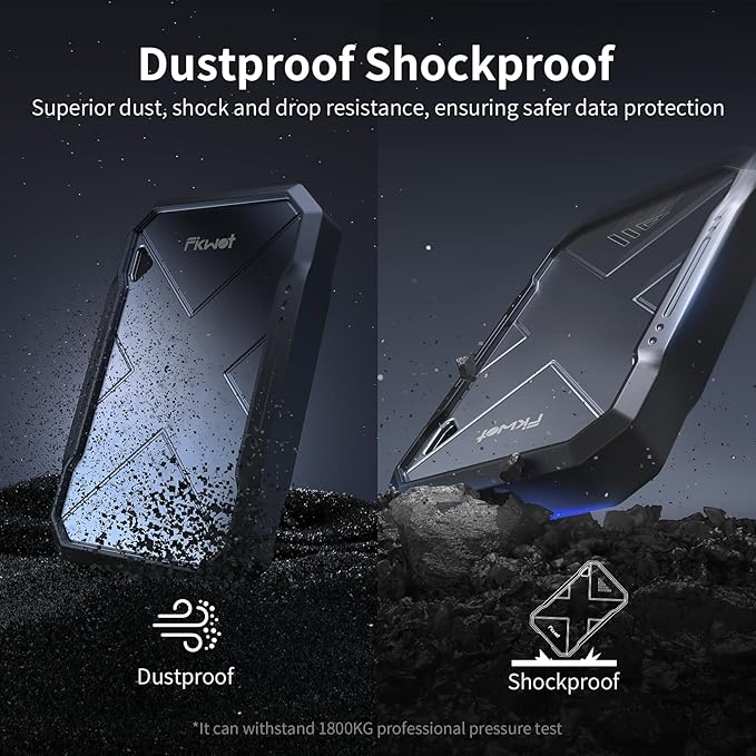 1TB Portable SSD, USB 3.2 Gen2 USB-C, IP68 Water & Dust Resistant, Shockproof - Image 4
