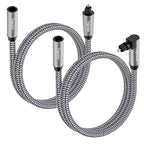 Optical Extension Fiber Digital Cable Adapter 4 Feet（2 Pack）, 90 Degree Right by Togconn