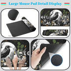 Cute Kawaii Raven Desk Mat XXL Large Extended Gaming Mouse Pad Nature Forest - Image 4