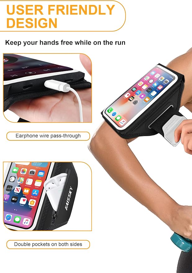 Running Armband with Earphone Bag Cell Phone Armband - Image 2