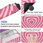 Gaming Desk Pad Large Extra Length Retro Style Hearts Mouse Pad Keyboard Laptop - Image 2
