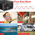Xijia 1500W Pure Sine Wave Inverter DC 36v to 120v Inverter 60HZ Solar Converter - Image 8