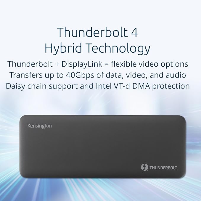 Kensington SD5910T DisplayLink Docking Station Thunderbolt 4, Quad 4K - Image 4