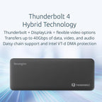 Kensington SD5910T DisplayLink Docking Station Thunderbolt 4, Quad 4K - Image 4
