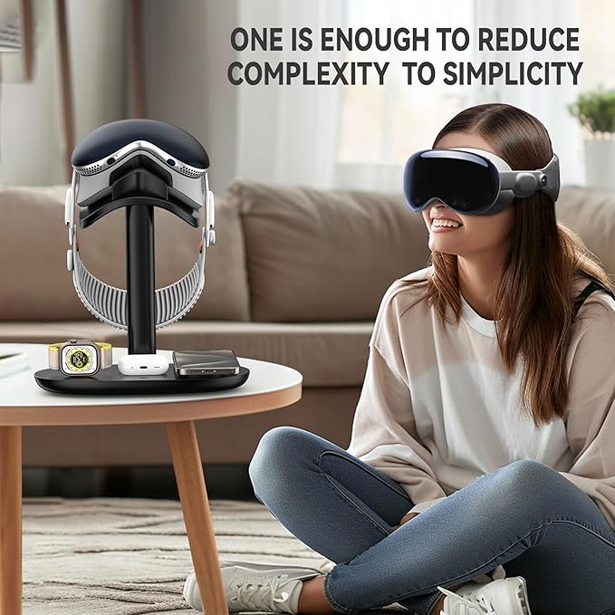 Airpod Max Charger Stand with 15w Wireless Charger, Suguder 4 in 1 Headset - Image 7