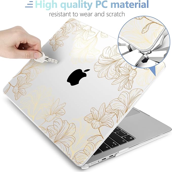 MEEgoodo for M4/M3/M2 MacBook Air 15.3 inch Case 2025 2024 2023, Case Fit Model - Image 4