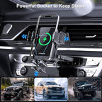 Wireless Car Charger, MOKPR 15W Fast Charging Auto Clamping CD Slot Air Vent - Image 6