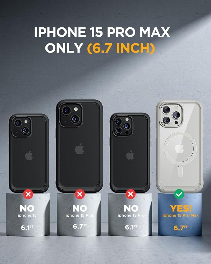 Miracase Magnetic for iPhone 15 Pro Max Case 6.7'' Full-Body Drop Proof Phone - Image 7