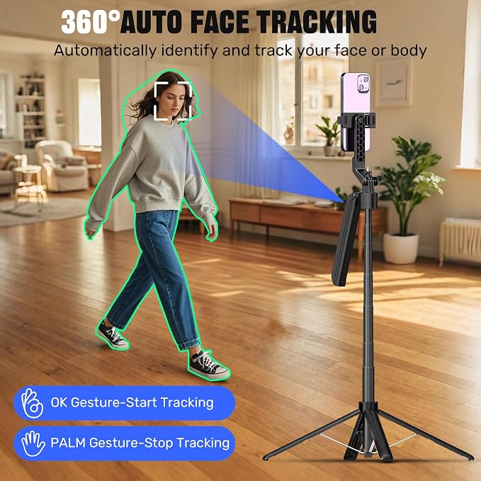 Auto Face Tracking Selfie Stick Tripod - Image 2