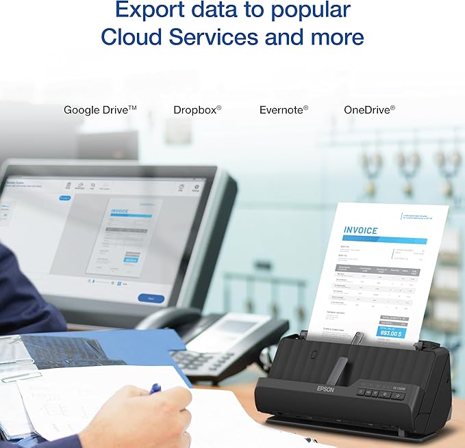 Epson - Workforce ES-C320W - Wireless Compact Desktop Document Scanner - - Image 7