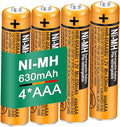 4 Pack HHR-65AAABU NI-MH Rechargeable Battery by TrianglePower