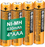 4 Pack HHR-65AAABU NI-MH Rechargeable Battery by TrianglePower