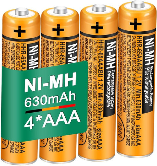 4 Pack HHR-65AAABU NI-MH Rechargeable Battery by TrianglePower