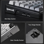 Redragon K686 PRO 98 Keys Wireless Gasket RGB Gaming Keyboard, 3-Mode PBT - Image 8