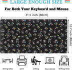 Desk Mat Cute Black Anime Sprite Gaming Mouse Pad XXL Large Extended Kawaii - Image 3