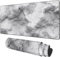 Large Mouse Pad Wave Lines Gaming Desk Pad Computer Keyboard Non-Slip by Unknown