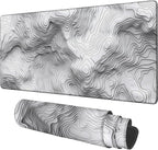 Large Mouse Pad Wave Lines Gaming Desk Pad Computer Keyboard Non-Slip by Unknown