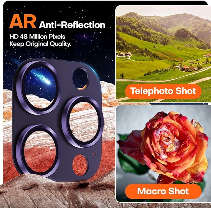 Camera Lens Protector for iPhone 16 Pro Max/16 Pro/iPhone 15 Pro Max/15 - Image 4