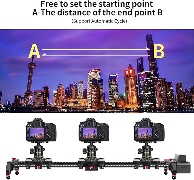 GVM Motorized Camera Slider, Motorized Time Lapse and Video Shot Follow Focus - Image 5