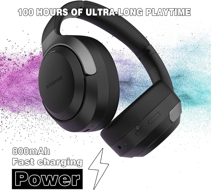 LC30Pro Hybrid Active Noise Cancelling Headphones, 100H Playtime Bluetooth - Image 6