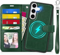 TUCCH Wallet Case for Galaxy S25 Plus, 2 in 1 Wrist Strap RFID Blocking PU by TUCCH