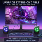 Computer Speakers, RGB PC Speakers, USB Powered 3.5mm Aux Speaker - Image 5