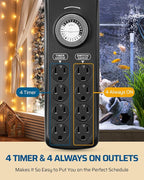 DEWENWILS Mechanical Timer Power Strip - Image 2