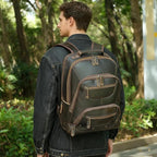 TIDING Men's Full Grain Leather Backpack Fits 16" Laptop, Vintage Business - Image 6