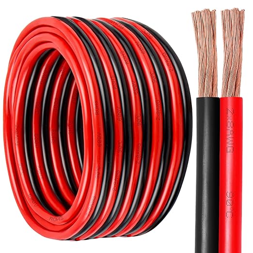 8 Gauge Wire 2 Conductors Copper Wire, 8 AWG Battery Cable Oxygen Free Copper by SimpleandPractical