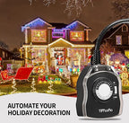 TiFFCOFiO Outdoor Timer Outlet for Lights, 24 Hour Mechanical, Outdoor Light - Image 3