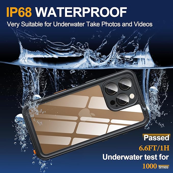 for iPhone 16 Pro Case Waterproof, Built-in Privacy Screen & HD Screen Double - Image 4
