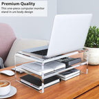 Egchi Acrylic Monitor Stand Riser, 2 Tier Clear Computer Monitor Stand - Image 6