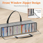 Lifewit CD Storage Bags, Front Window Zipper Design, Stackable Media Organizer - Image 3