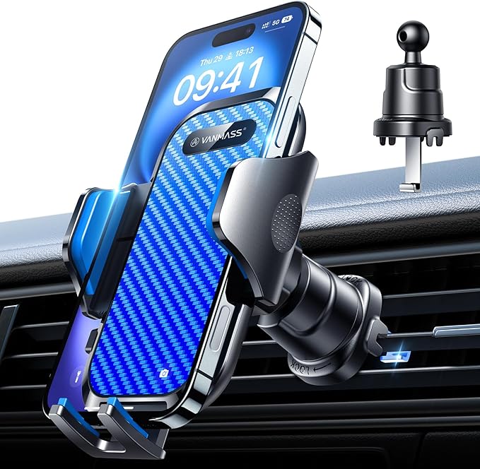 VANMASS Car Phone Holder Mount 2025 Upgraded Car Vent Phone Mount Clip by VANMASS