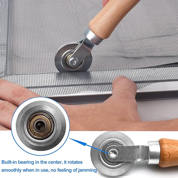 BAYTORY Upgrade Window Screen Repair Kit, Steel/Nylon Roller Tool - Image 9