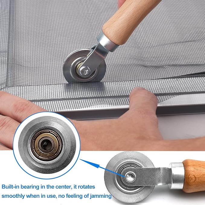 BAYTORY Upgrade Window Screen Repair Kit, Steel/Nylon Roller Tool - Image 5