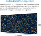 Abstract Starry Sky Swirl Gaming Desk Mat - Image 2