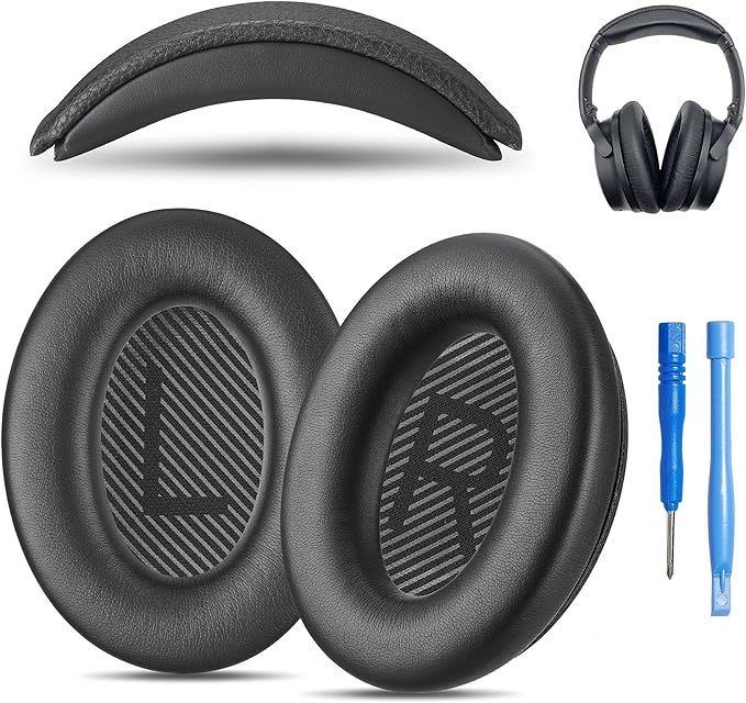 Replacement QC Ear Pad and Headband Pad Kit Cushion. Compatible by AccessoryHouseGlobalUSA