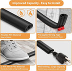5ft Cord Cover Floor for Extension Cords, Floor Cable Cover, Self-adhesive Wire - Image 5