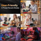 Podcast Microphone Bundle with Live Sound Card Audio Mixer, 3.5mm Condenser - Image 4