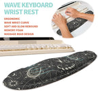 2-in-1 Ergonomic Set, Wave Rise Keyboard Wrist Rest and Massage Bulge Slope - Image 2