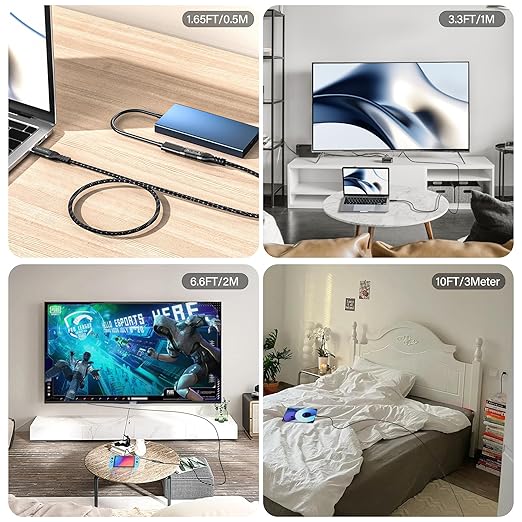 USB C Extension Cable 10ft, usb c female to usb c male cable long, usc to usc - Image 7