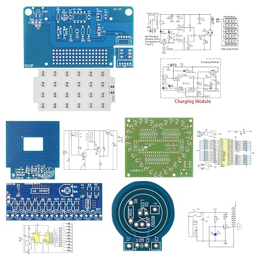 Soldering Practice Kit 5-in-1 DIY Classic Desk Lamp, Square Metal Detector - Image 6