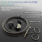 BASN Bmaster5 in Ear Monitors, 1DLC Diaphragm+4BA 5 Drivers IEM Earphones - Image 4